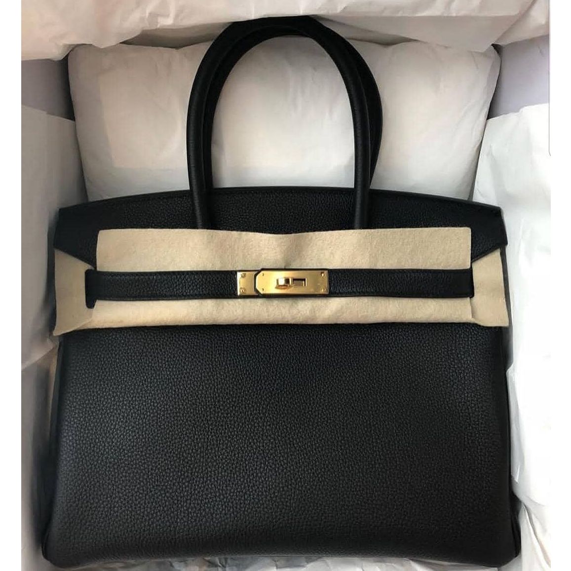 Hermes Birkin 30 Bag Black Togo Leather with Gold Hardware