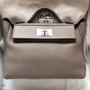 Hermes 24/24-29 Bleu Nuit/Noir Black Togo/Swift Palladium Hardware #D -  Vendome Monte Carlo