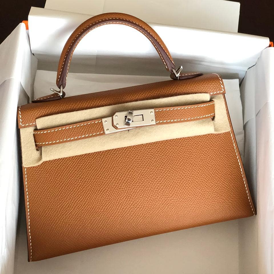 Hermes Kelly 20 Sellier Mini Kelly II Gold Epsom Gold Hardware