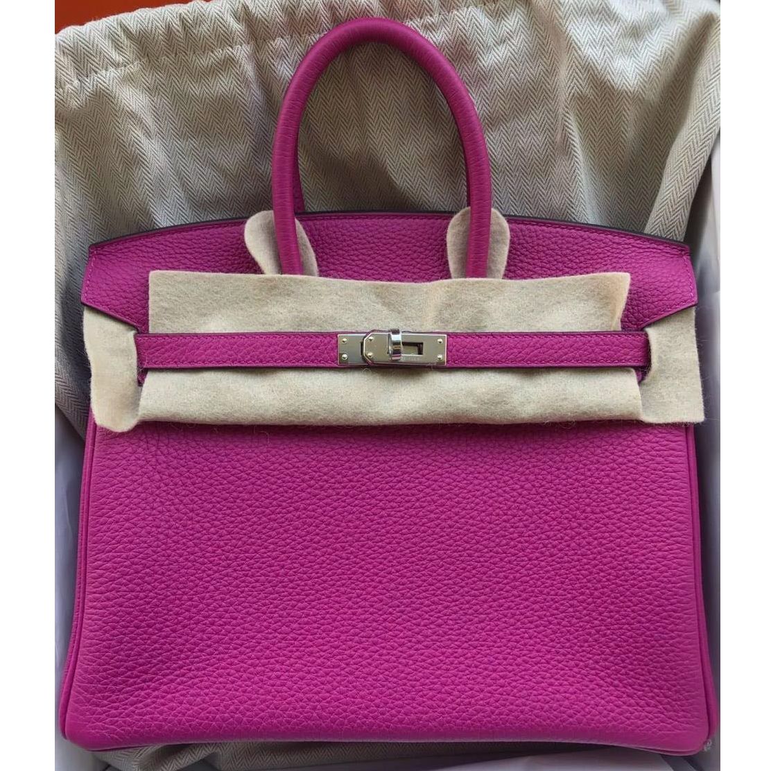 Hermes Birkin 25 Bag Rose Pourpre Togo Leather Gold Hardware For Sale at  1stDibs