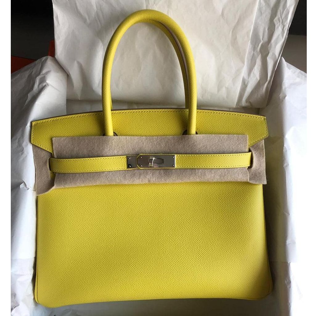 Hermes Birkin 30 Lime Epsom Palladium 