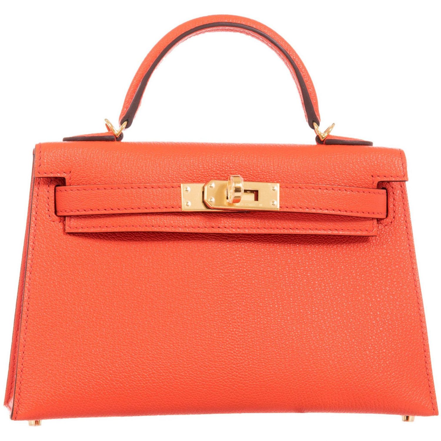 Hermes Kelly 20 Mini Sellier Orange 