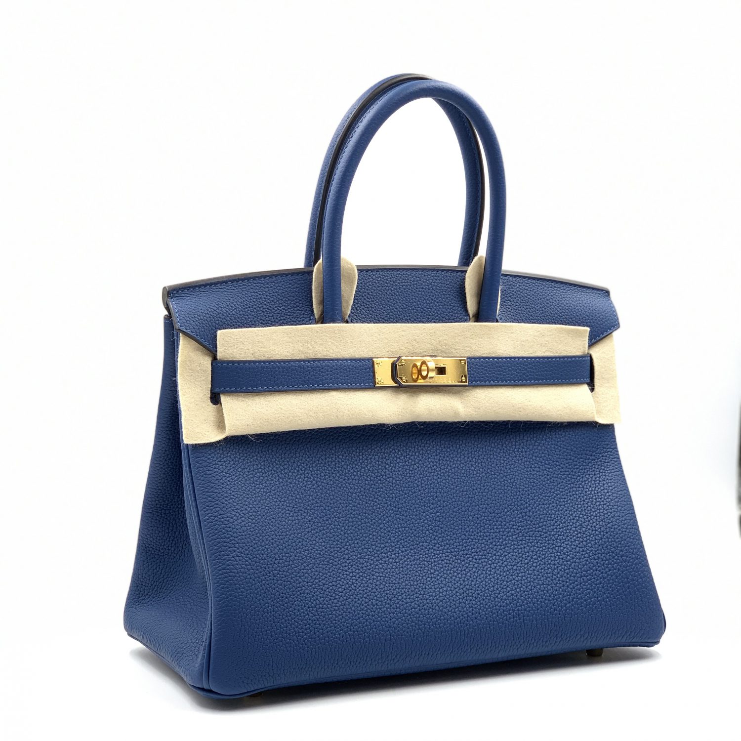 Hermes Birkin 30 Bleu Royal Togo Gold Hardware