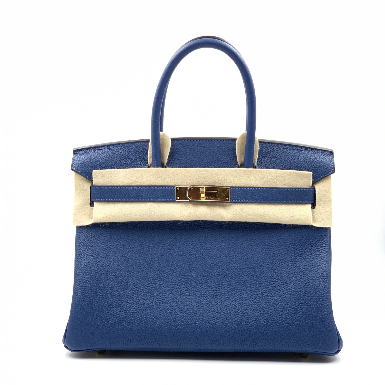 Hermes Birkin 30 Bleu Electrique Togo Gold Hardware #T - Vendome Monte Carlo