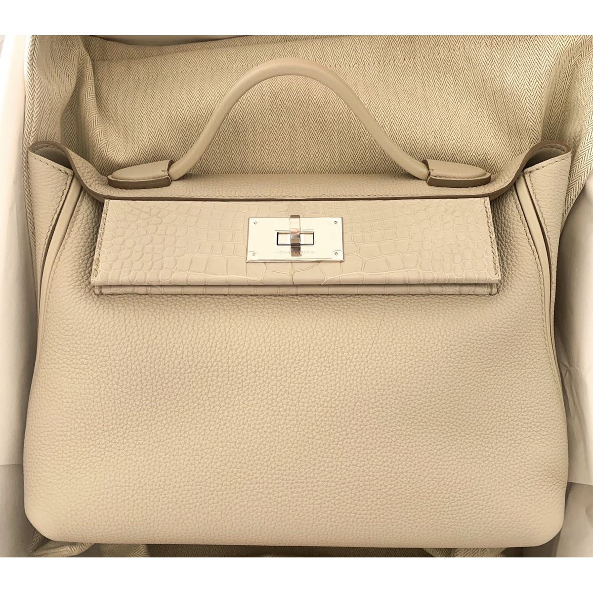 Hermès 24/24 29 Gris Perle Togo & Beton Swift Gold Hardware