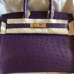 Hermes Birkin 25 Violet Lizard Palladium Hardware - Vendome Monte Carlo