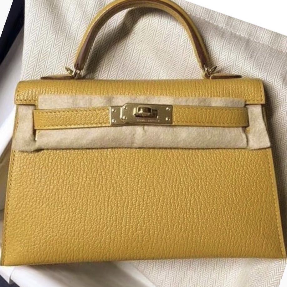 Hermes Kelly 20 Mini Sellier Jaune 