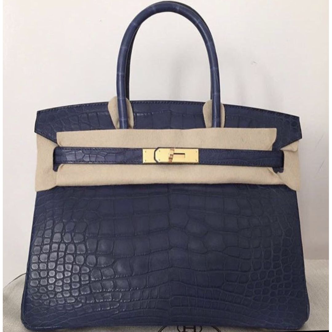 Hermes Birkin 30 Beton Alligator Mat Matte Gold Hardware #A - Vendome Monte  Carlo