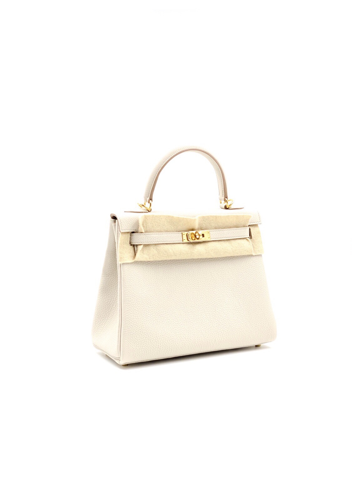 Hermes Kelly 25 Retourne Bag Beton Togo Leather with Gold Hardware –  Mightychic