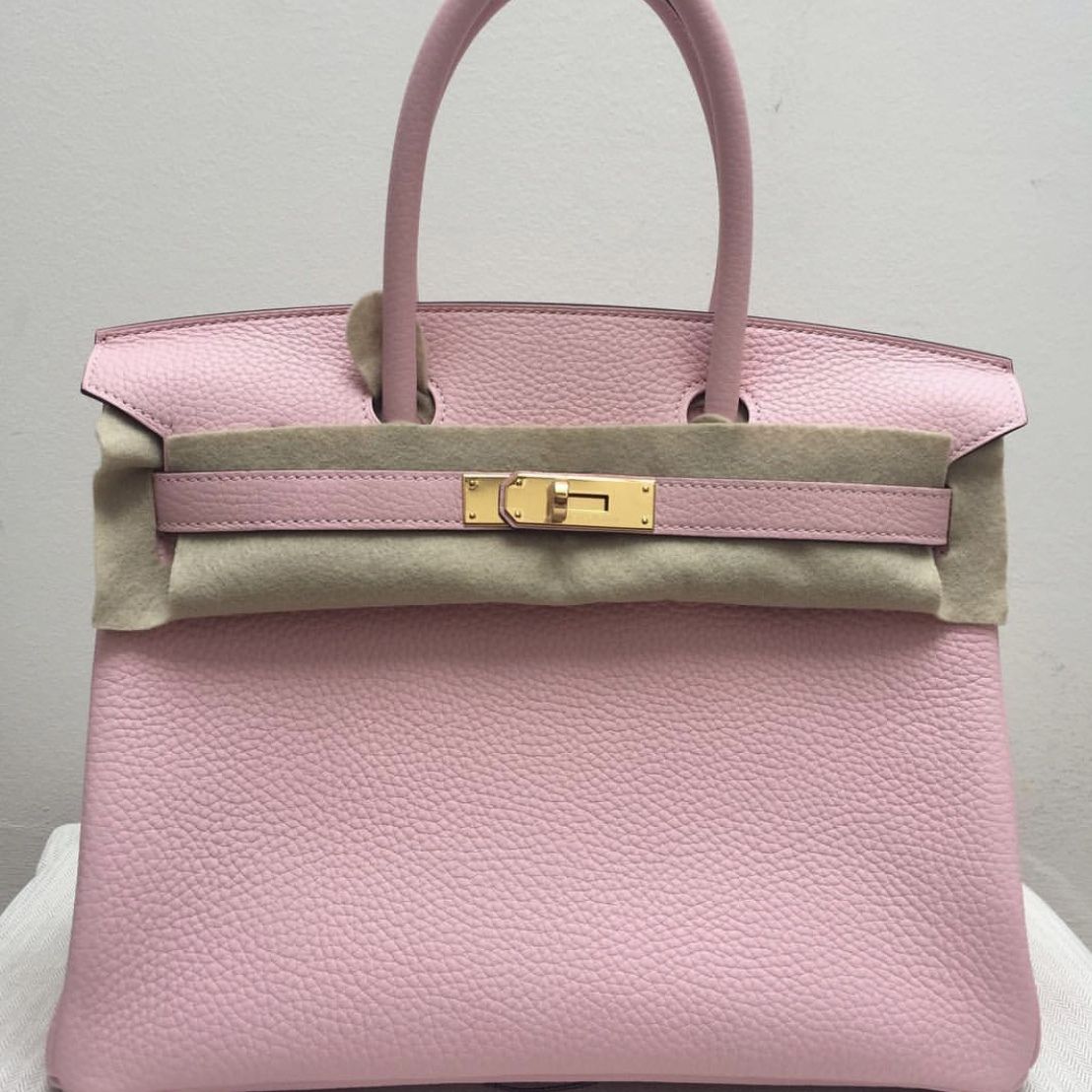 Hermes Birkin 30 Rose Sakura Clémence Gold Hardware #X - Vendome Monte Carlo