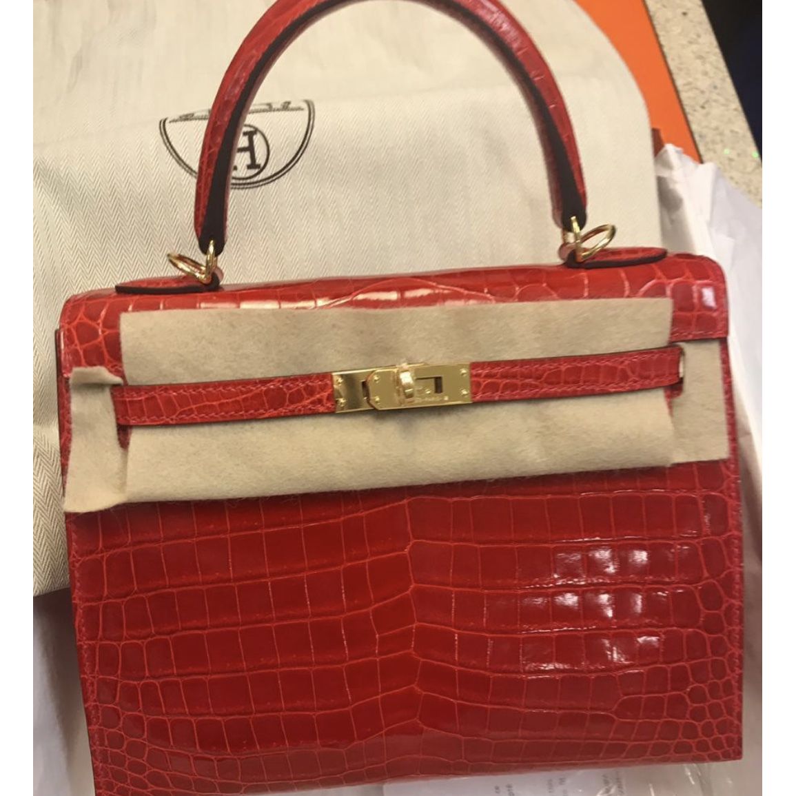 Hermes Kelly 28 Retourne Etoupe Togo Gold Hardware #D - Vendome Monte Carlo