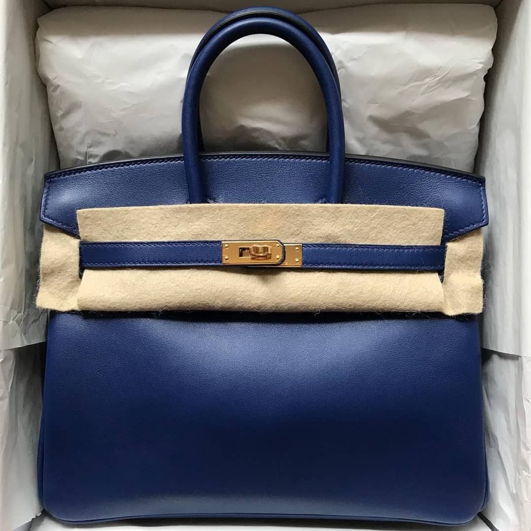 Hermes Birkin 25 Bleu Royal Togo Gold Hardware - Vendome