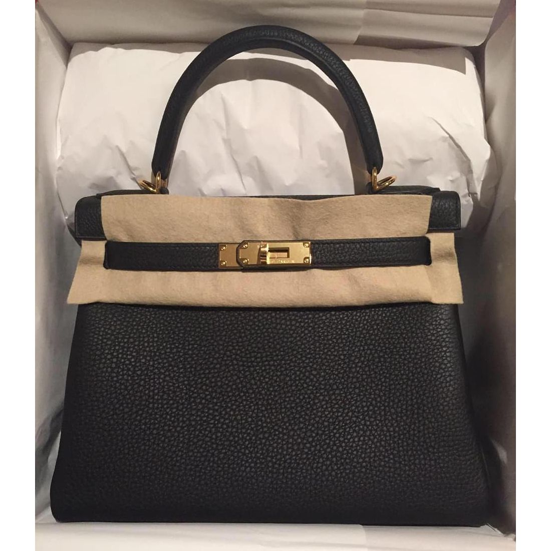 hermes kelly 28 black togo