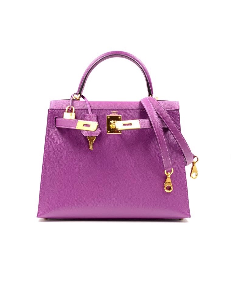 Hermes Kelly 25 Sellier Anemone Epsom Gold Hardware #D - Vendome Monte Carlo