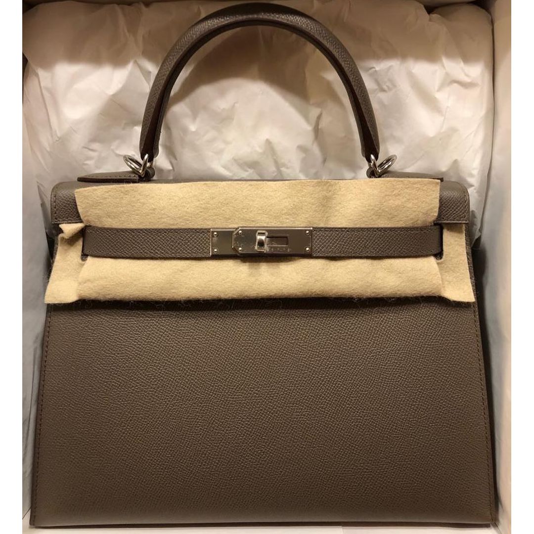 Hermes Kelly 25 Retourne Gold Togo Palladium Hardware #C - Vendome Monte  Carlo