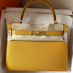 Hermes Birkin 25 Jaune Ambre Togo Palladium Hardware #C - Vendome Monte  Carlo