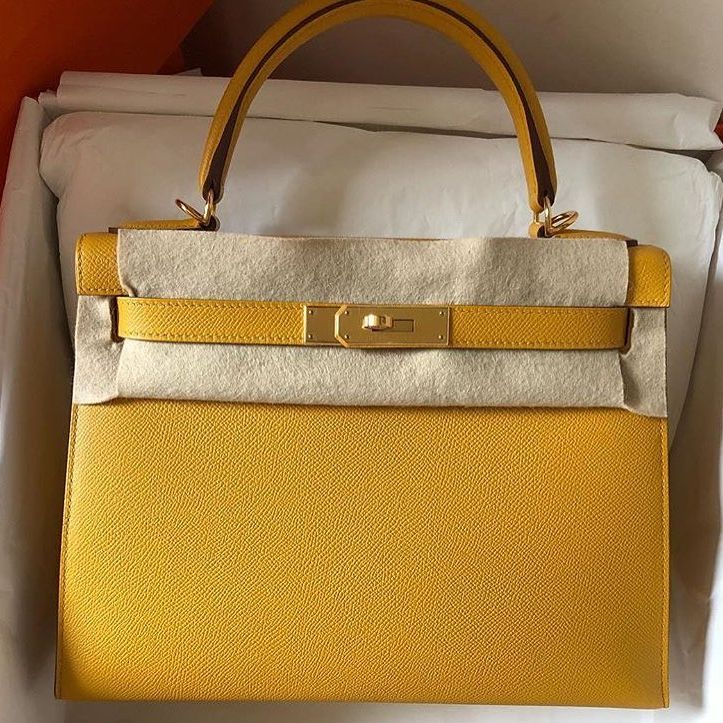 Hermes Kelly 25 Retourne Gold Togo Gold Hardware #C - Vendome Monte Carlo