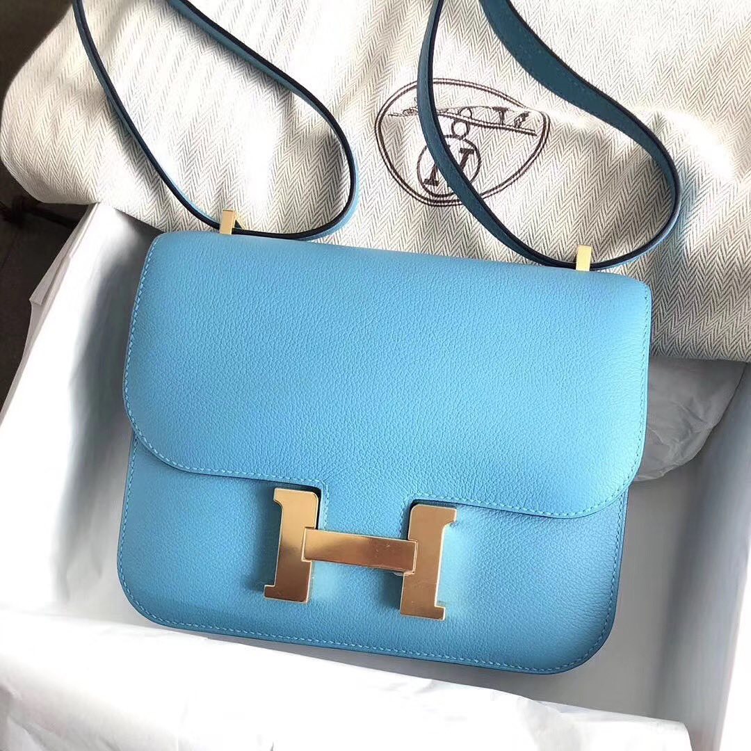 Hermes Constance 18 Vert Bosphore Evercolor Gold Hardware