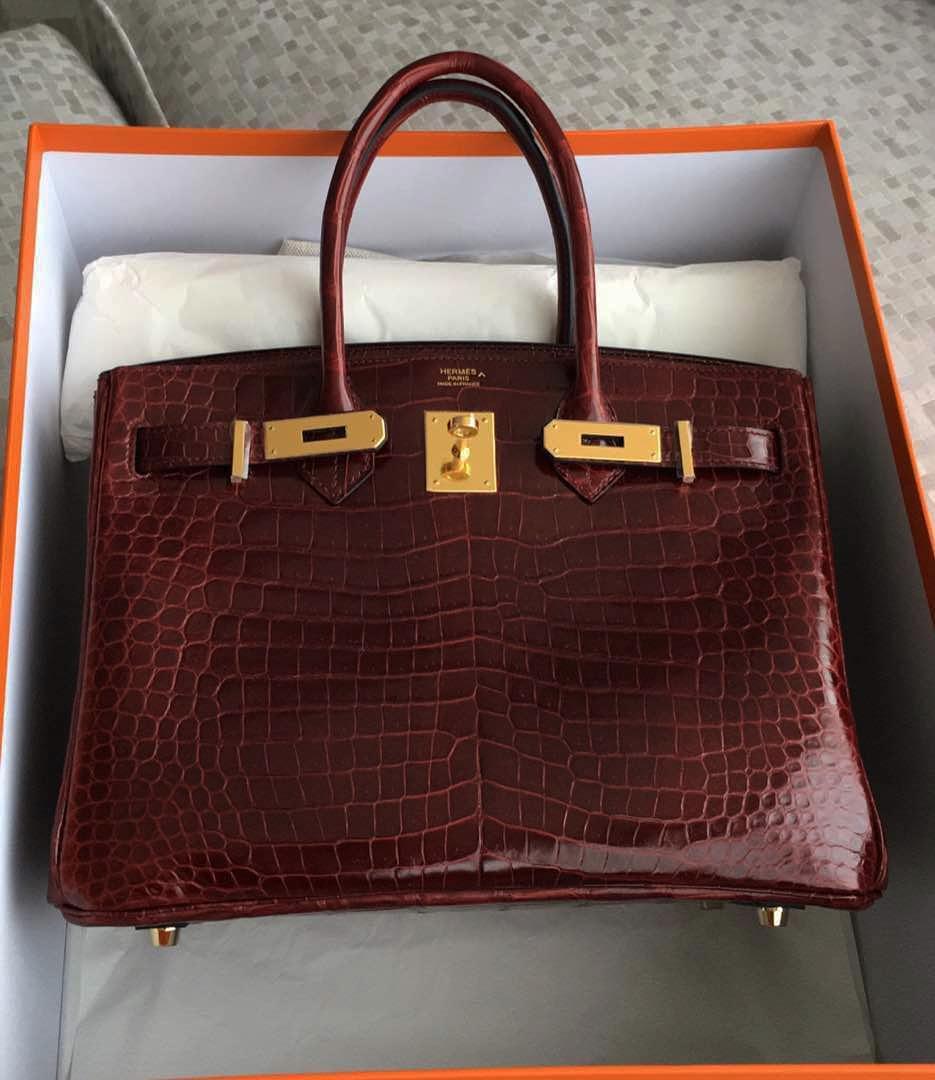 Hermes Kelly Bag Togo Leather Gold Hardware In Burgundy