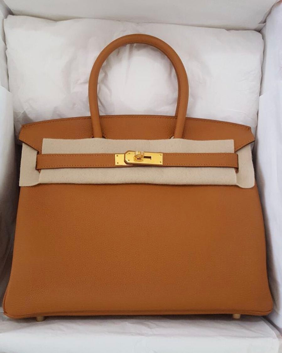 Hermes Birkin 35 Caramel Togo Gold Hardware #T - Vendome Monte Carlo