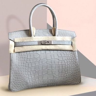 Hermes Birkin 30cm Beton/Gris Perle Ghillies Matte Alligator PHW