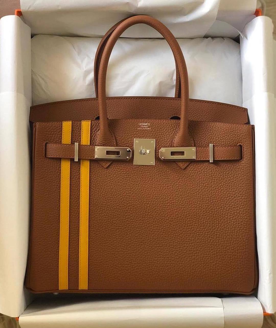 Hermes Birkin 30 Jaune de Naples Taurillon Novillo Palladium Hardware