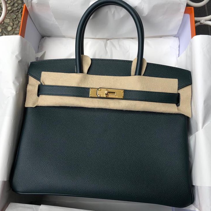 Hermes Birkin 35 Vert Amande Togo Gold Hardware #D - Vendome Monte Carlo