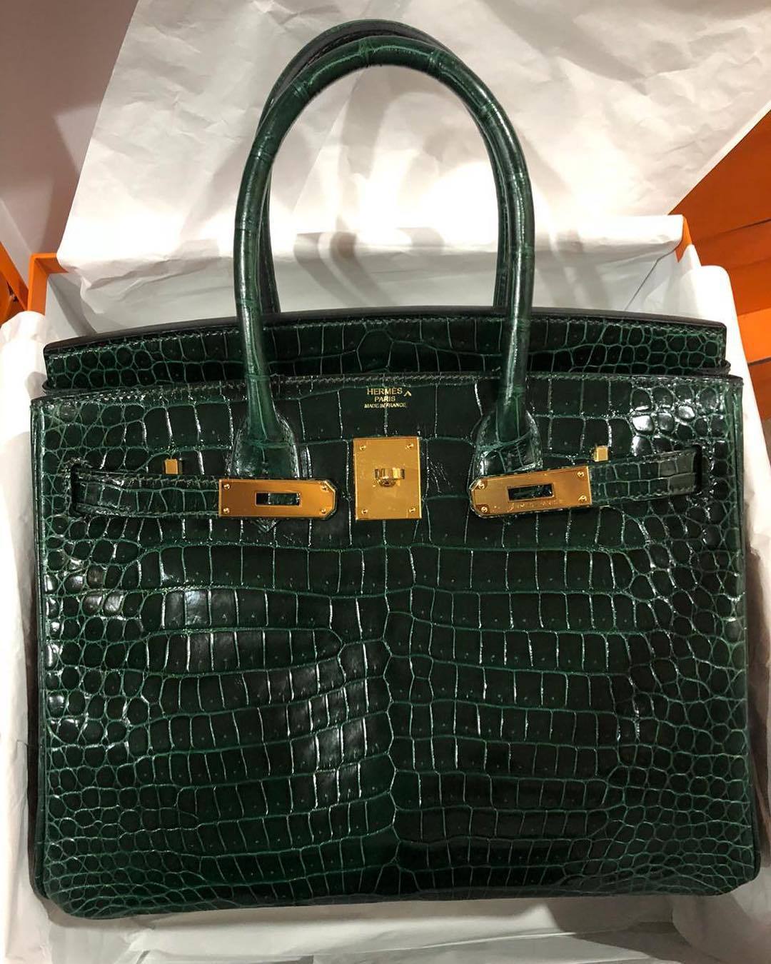 dark green birkin