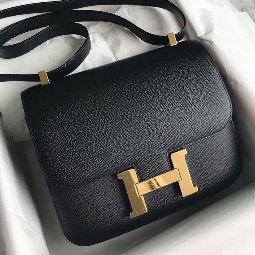 black hermes constance bag