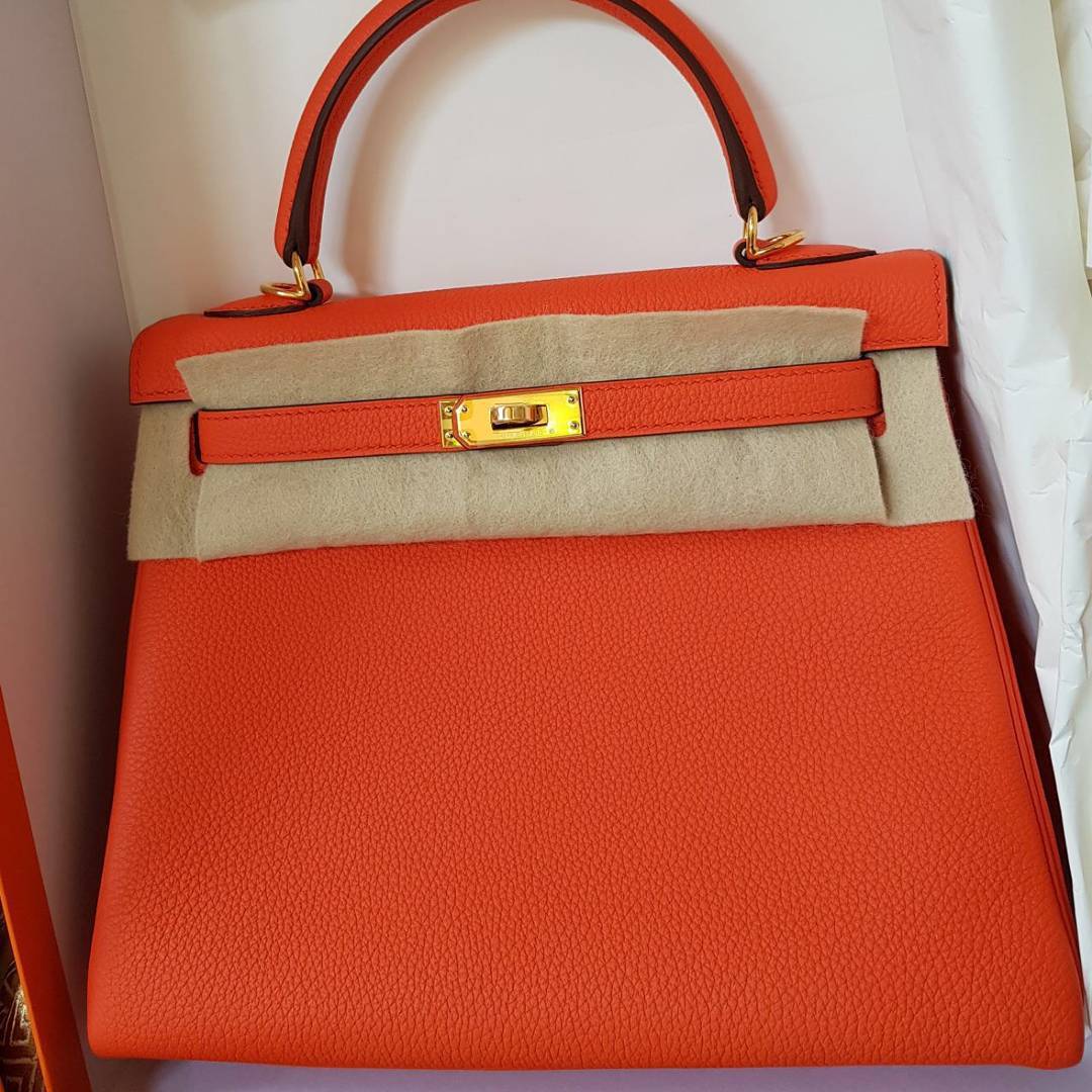 hermes kelly 25 orange