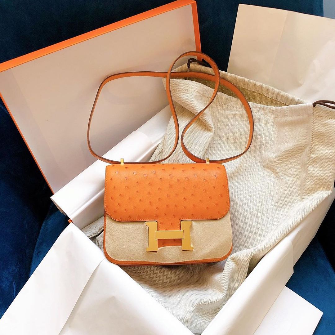 Hermes Constance 18 Mini Abricot 