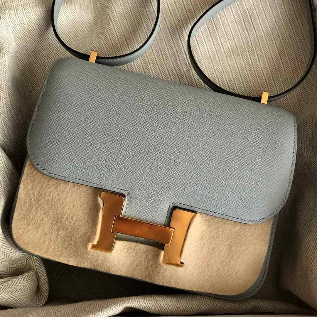 Hermes Kelly 20 Mini Sellier Bleu Glacier Epsom Gold Hardware #X - Vendome  Monte Carlo