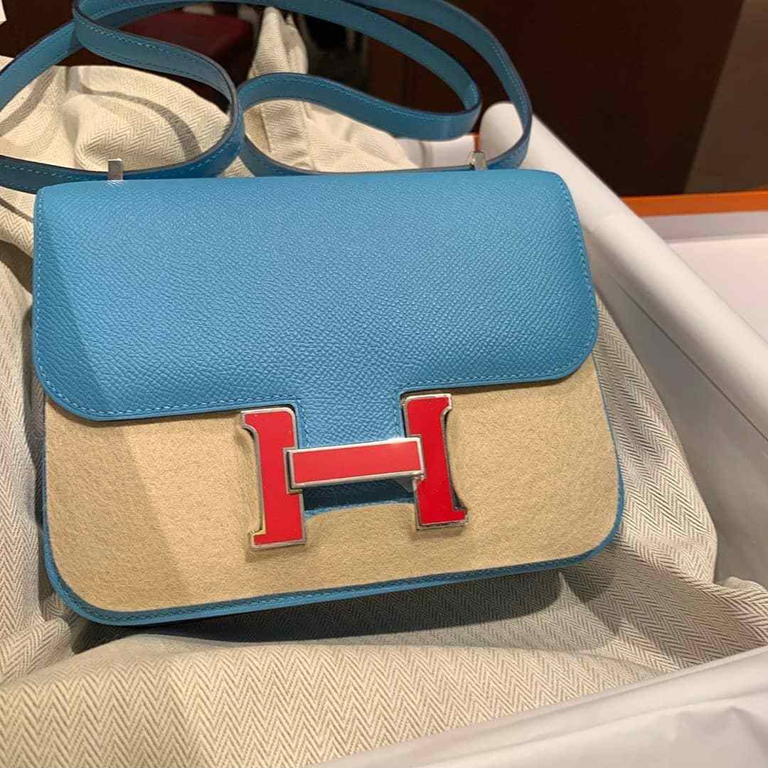 Hermes constance outlet blue