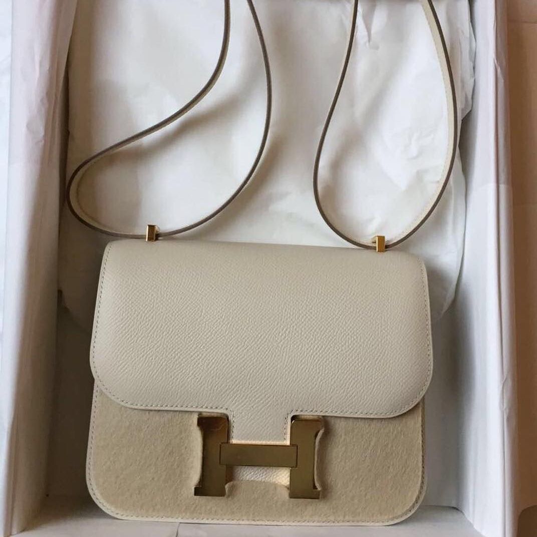 Hermes Constance 18 Mini Craie Epsom 