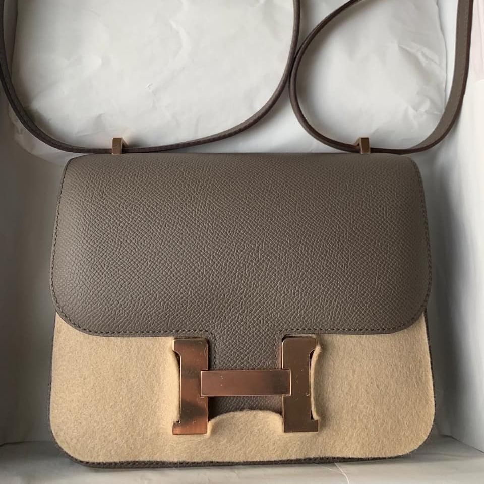 Hermes Constance 18 Mini Etain Epsom 