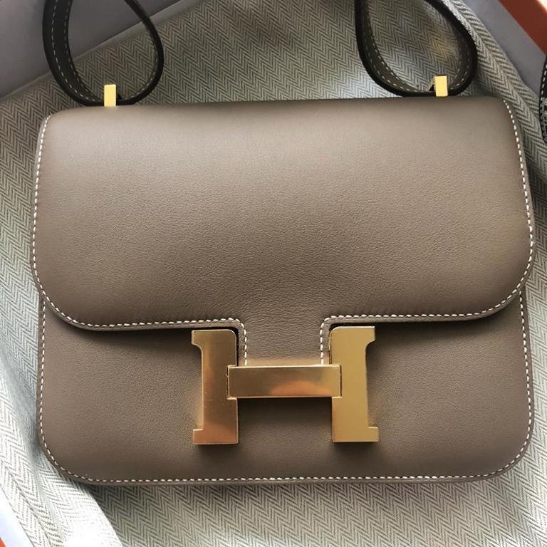 Hermes Constance 18 Mini Etoupe Swift 