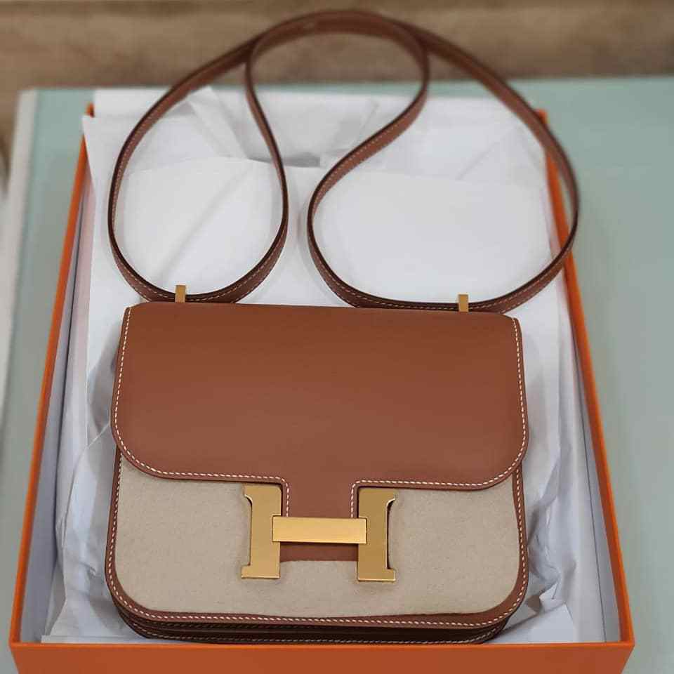 Hermes Constance 18 Mini Gold Swift 