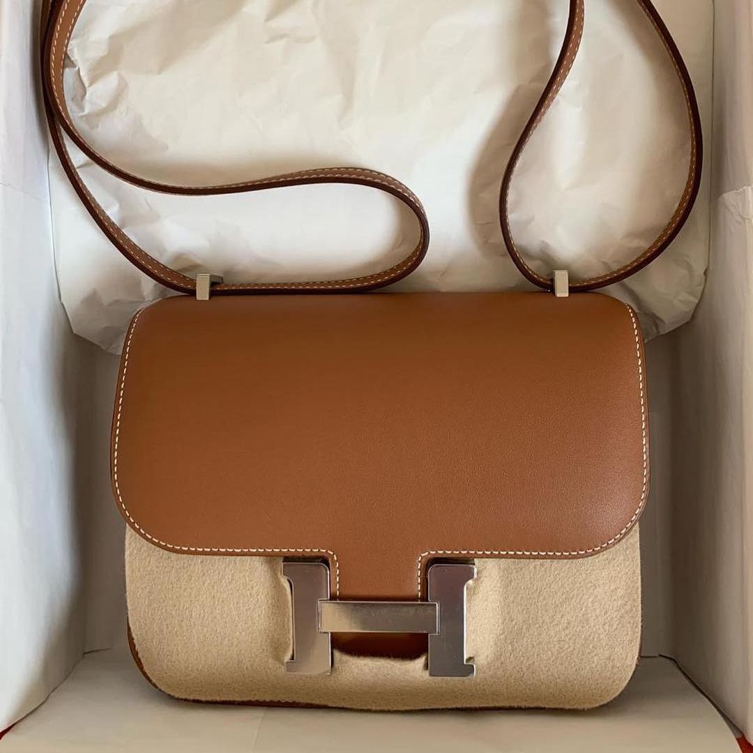 Hermes Constance 18 Mini Gold Swift 