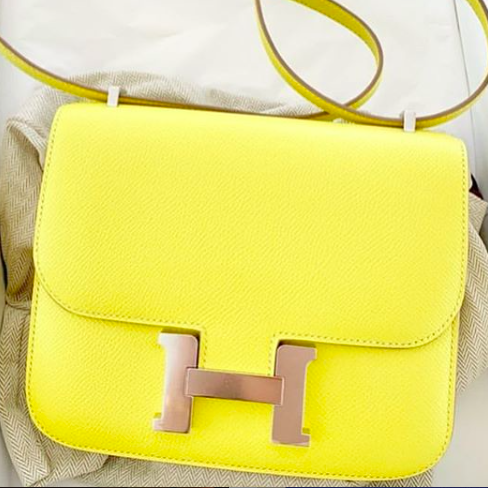 Hermes Constance 18 Mini Jaune de Naples Epsom Palladium Hardware #C -  Vendome Monte Carlo