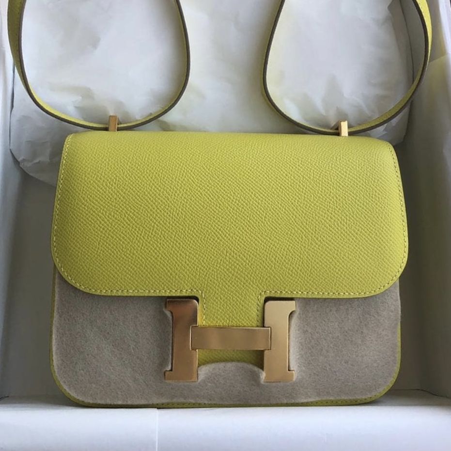 Hermes Constance 18 Mini Lime Epsom 