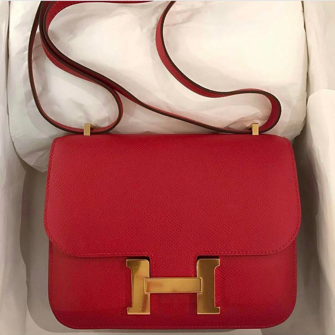 Hermes Constance 18 Mini Rouge Casaque Epsom Gold Hardware #X - Vendome  Monte Carlo