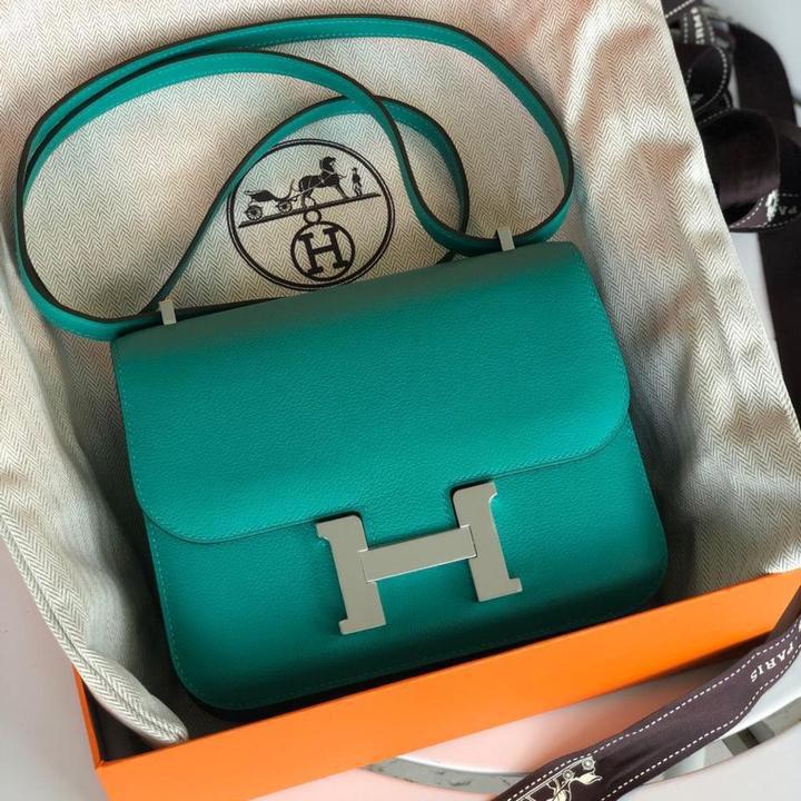 Hermes Birkin 25 Vert Verone Togo Palladium Hardware #D