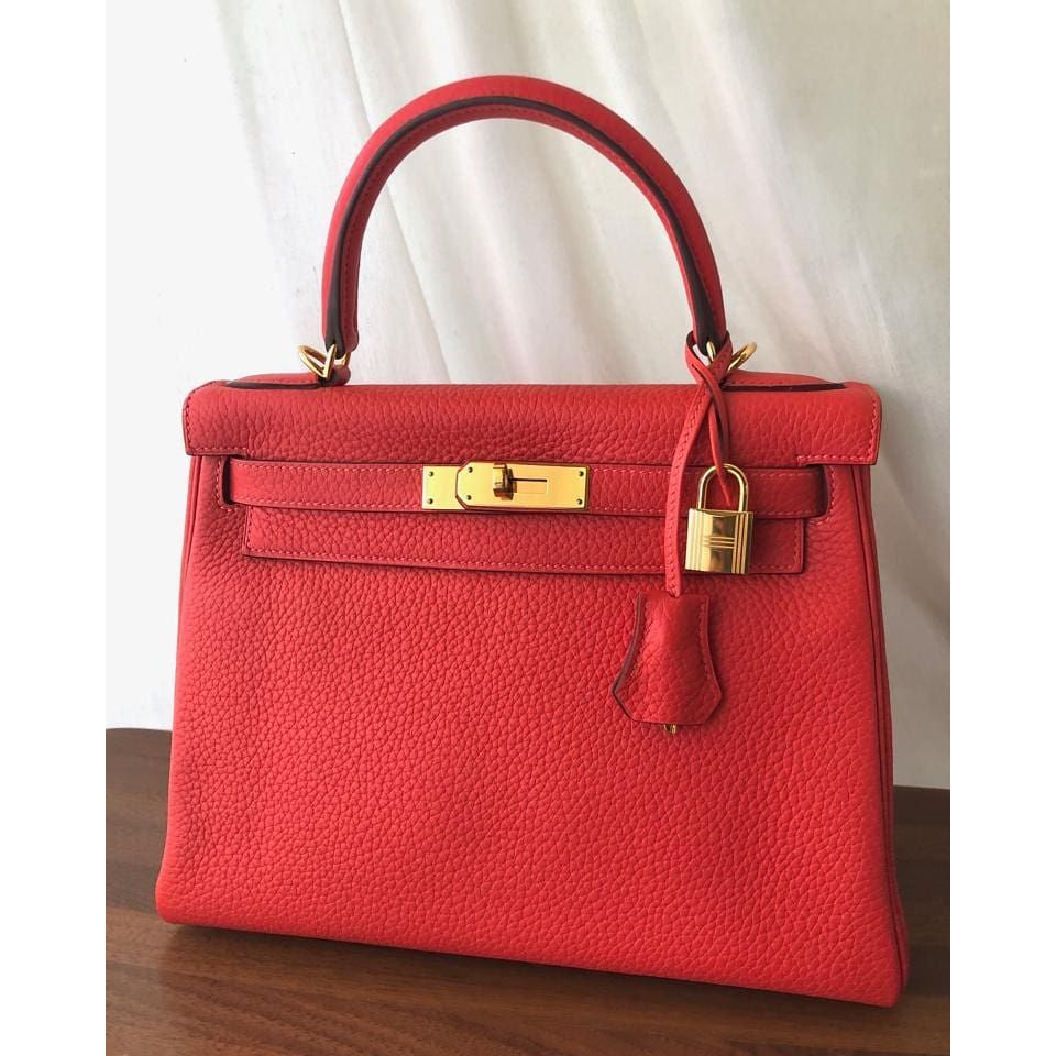 BRAND NEW HERMES KELLY 28 IN ROUGE PIVOINE! LOVELY COLOR!, Luxury