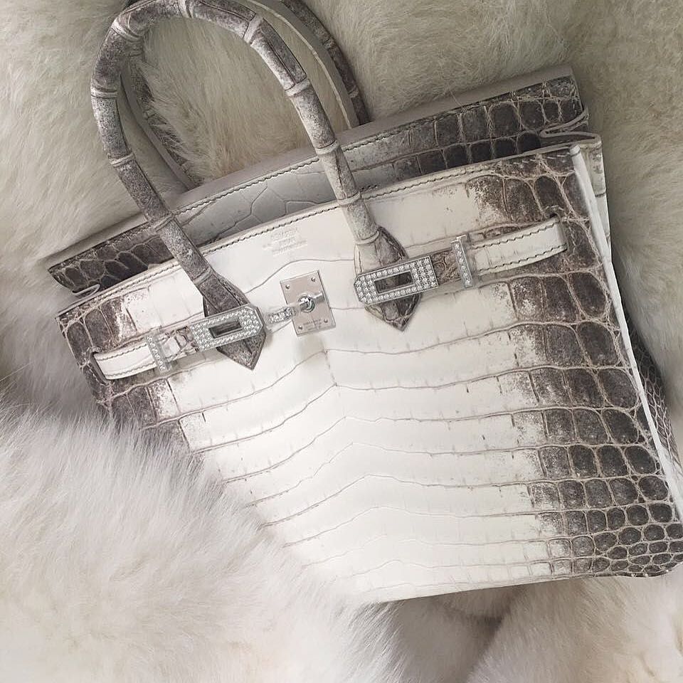 Hermes Birkin 25 Blanc White Himalaya Niloticus Mat Matte Gold