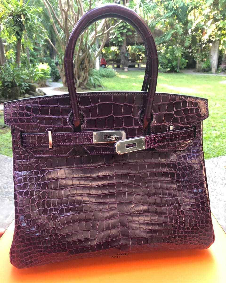 Hermes Birkin 30 Rouge Casaque Epsom Palladium Hardware #D - Vendome Monte  Carlo