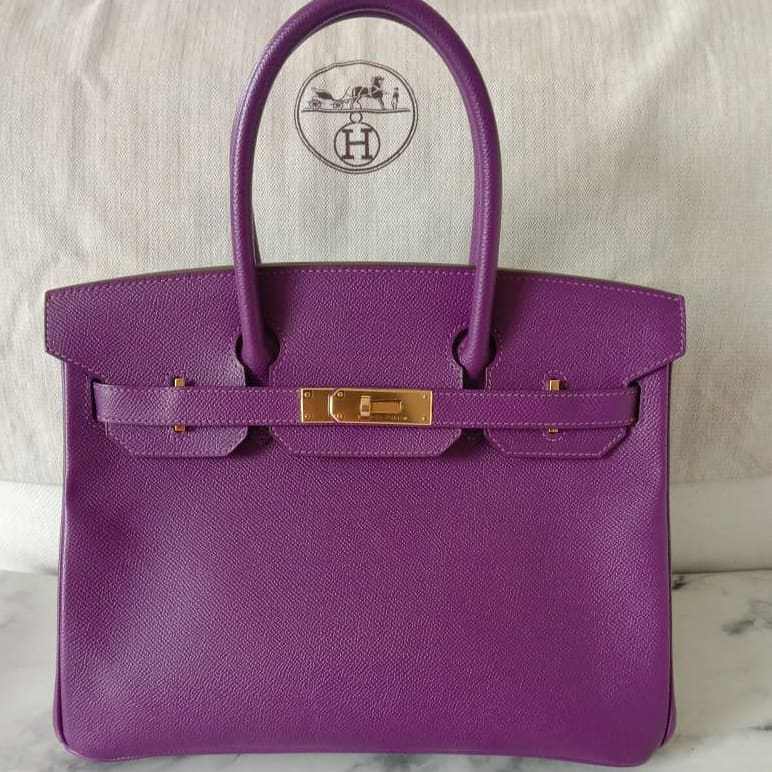 Hermes Birkin 30 Anemone Epsom Gold Hardware #Q - Vendome Monte Carlo