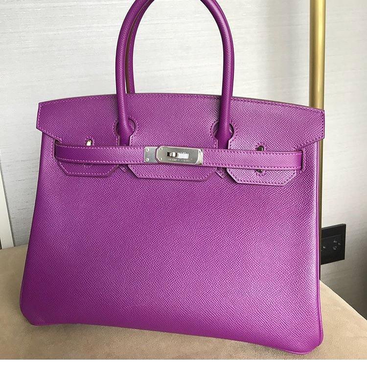 Hermes Birkin 30 Anemone Epsom Handbag