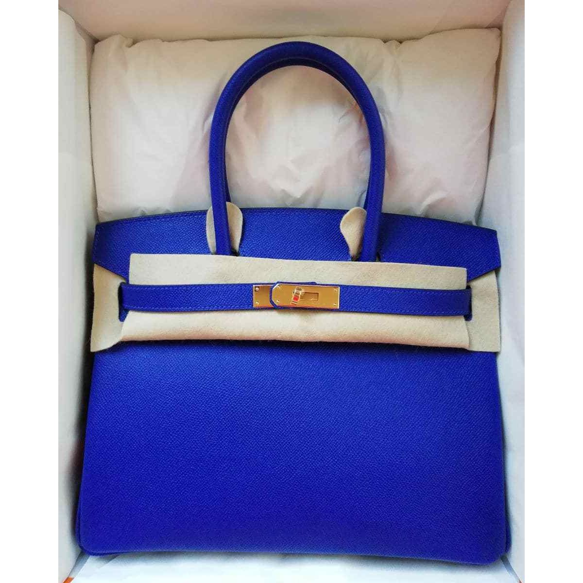 Hermes Birkin 30 Deep Blue Epsom Gold Hardware #D - Vendome Monte