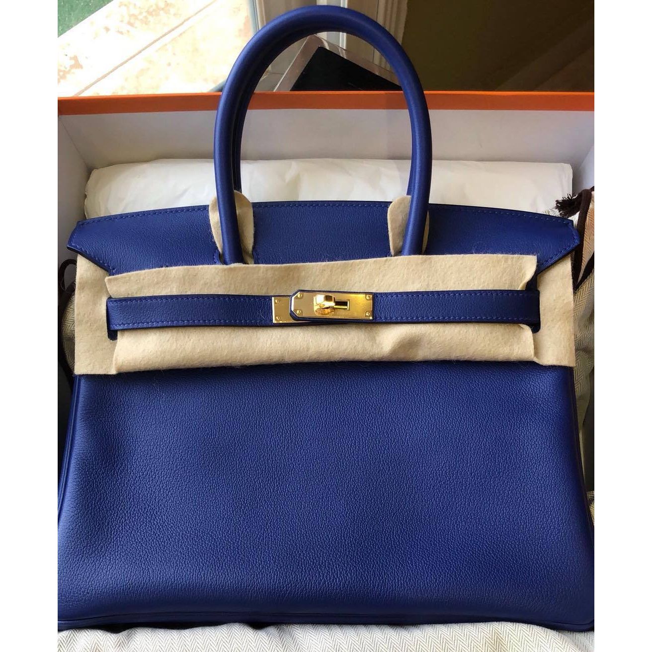 Hermes Birkin 25 Bleu Electrique Niloticus Lisse Shiny Gold Hardware #C -  Vendome Monte Carlo