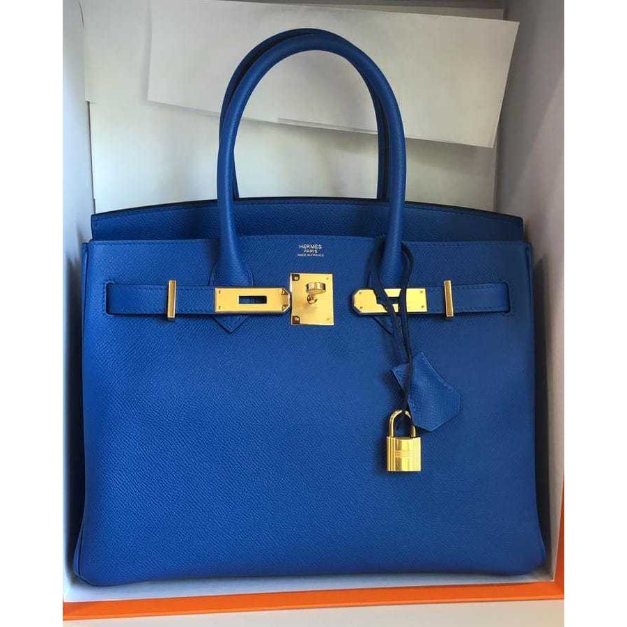 Hermès Birkin 30 Bleu du Nord Epsom Gold Hardware GHW